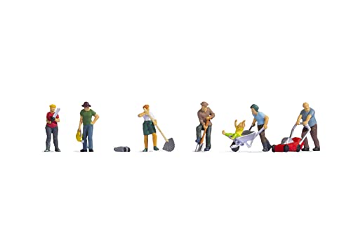 Figurines de train H0 Noch robustes en plastique injecté pour scènes de jardinage