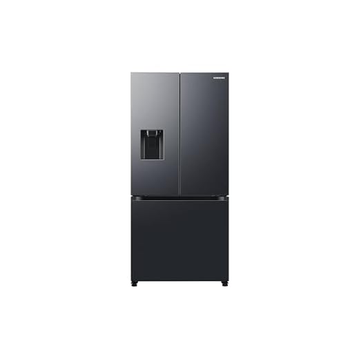 Samsung Series 7 French Style Fridge Freezer, Features SpaceMax™ and Twin Cooling Plus™ Technology, Ice Dispenser, Black, Model: RF50C532EB1