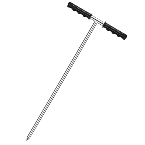 Hemobllo Edelstahl Boden Detektor mit Verstellbarem Griff 122cm Metallsonde für Außenbereich zur Metallortung im Boden Handgeführtes Prüfgerät für Garten Landwirtschaft