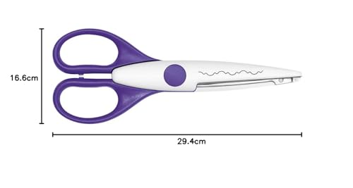 Wedo 771933 Kreativscheren Set, Wellenschnitt, Zackenschnitt, Büttenschnitt große Grifflöcher, Inhalt: 3 Stück, 3er Set, 16 cm) farbig sortiert