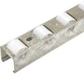 96TRACK-C ROLLER TRACK WITH CLIPS, 96"L