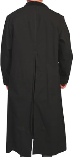 Men's Western Old COWBOY Long Duster Coat Full Length Canvas Jackets2