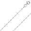 1.0 MM 16.0 Inches 14K White Gold Cable Chain Italy