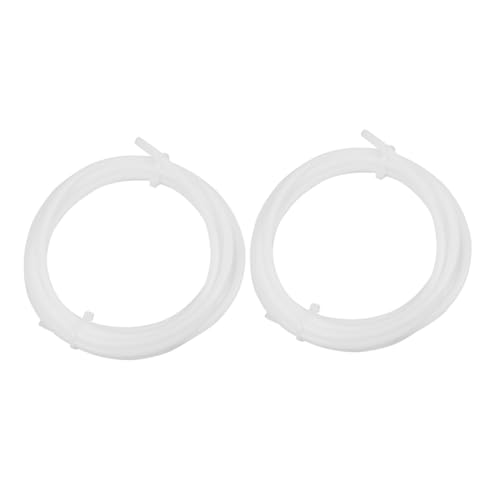 Mobestech 2pcs Ptfe Tube for 3d Printer Feeding, 2 Meter White Fluoropolymer Tubing with Easy Installation and Use, Comp