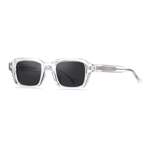 TCFGHK Vintage Rivet Sunglasses Women for Men Male Luxury Punk Shades Uv400(Clear Black)