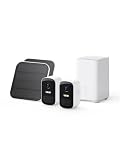 eufy Security Camera Outdoor Wireless,eufyCam 2C 2-Cam Kit With Solar Panel,Home Security Camera, HomeKit Compatibility,IP67,Colour Night Vision,No Monthly Fee,Works with Alexa,Cameras House Security