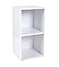 Casâme Meuble 2 Cases - avec Fond - Colonne de Rangement - Meuble de Salon, Chambre, Bureau - Etagère de Rangement 2 Cases Ouvertes - L 30 x P 32 x H 63 cm