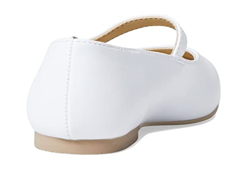 Janie and Jack Girl's Mary Jane Flat (Toddler/Little Kid/Big Kid) White 1 13 Little Kid M4