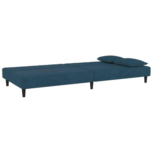 Sofá cama de 2 plazas con función de dormir y respaldo ajustable en tejido de terciopelo suave 7