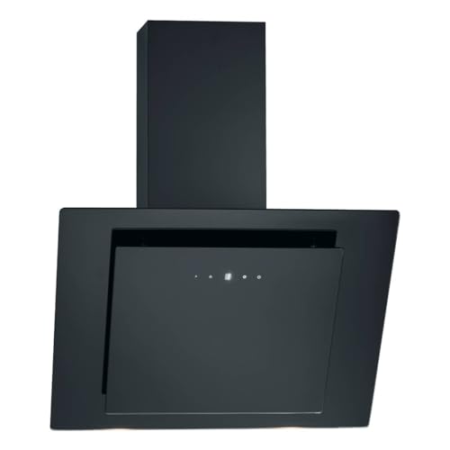 Hotte inclinée noir Bomann DU7603G-noirNoirHotte aspirante sous-structure d'une largeur de 60 cm, Aspiration puissante de 607 m³/h, Eclairage LED efficace (blanc chaud 2W