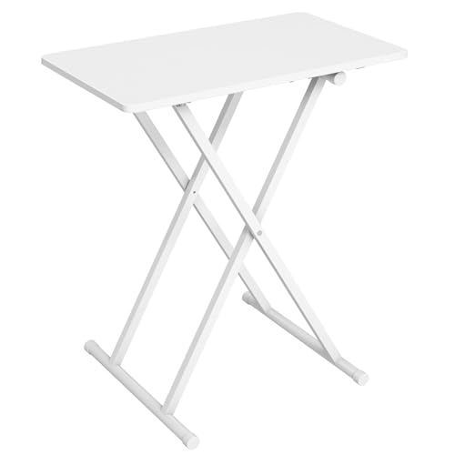HOOBRO Beistelltisch Klappbar, Kleiner tabletttisch, verstellbare Höhe Klapptische, 60 x 40 x 60 cm, TV Tray, Tablett Tisch, Snack Tisch… – Ansicht 1
