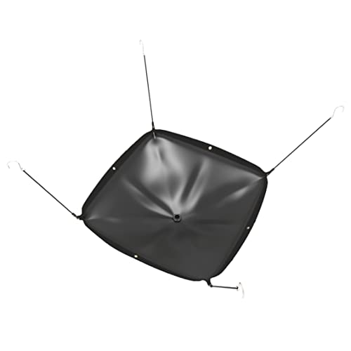 MOOFI Roof Leak Diverter Tarp with 10ft Drain Hose – 420D Oxford Fabric Ceiling Leak Catcher & Rainwater Collector, 10ft x 10ft Emergency Roof Leaks, Warehouse, Shop, Garage, Office, Outdoor - Black