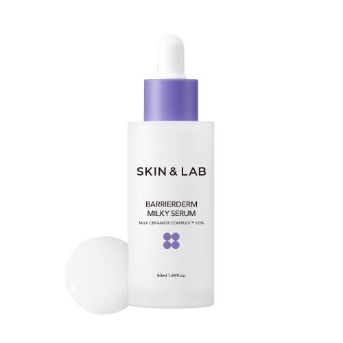 [SKIN&LAB] Barrierderm Milky Serum | Infused with Milk Ceramide Complex, Squalane, and Panthenol to Nourish Skin | Lock Moisture in Skin and Repair Skin Barrier | Hypoallergenic & Dermatologist Tested | Made in Korea | 1.69 Fl Oz