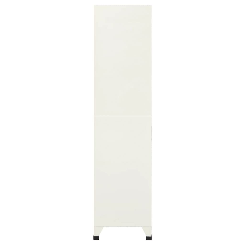 vidaXL Armoire à Casiers Classeur Meuble de Rangement d'Equipements de Sport Produits de Nettoyage Bureau Gris et Bleu 90x45x180 cm Acier