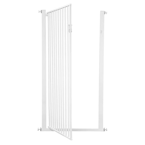 Barrière de protection pour animaux de compagnie, extensible, de 90 à 97 cm, sans perçage, double verrouillage et porte pivotante à 270°, pour escaliers/couloirs