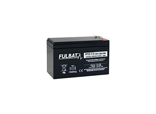 Batterie AGM plomb étanche FP12-7.2 Fulbat 12 Volts 7.2Ah accumulateur onduleur et alarme