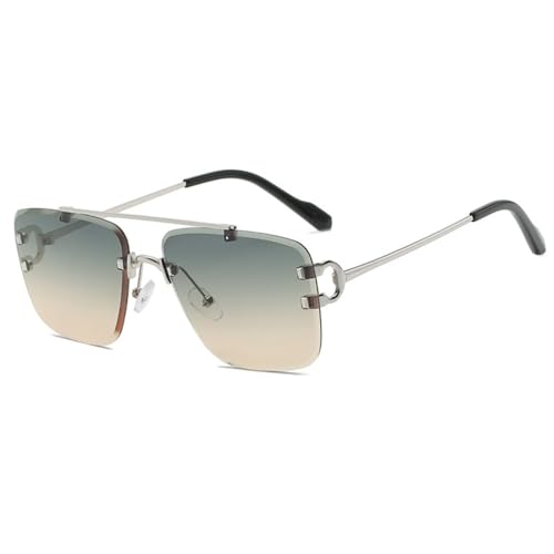 Lunettes de soleil sans monture vintage à rivets MUTYNE unisexes