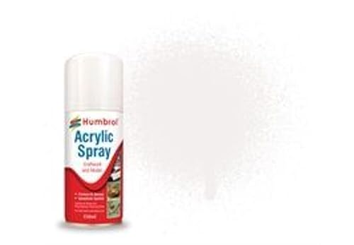 Humbrol AD6022 150ml Acrylic Spray Paint No. 22 Gloss (White)