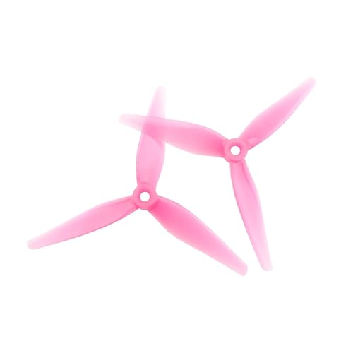 Hélices à trois pales 5135V2 tripale 5.1X3.5X3 polycarbonate rose drone FPV