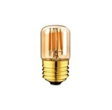 Hcnew E26 2W Dimmable Amber Glass LED Bulb, 2200K Ultra Warm White Glow, Vintage Mini Edison Night Light for Bedroom, Hallway, and Appliance, 20W Equivalent Low Wattage Bulbs, 4 Pack