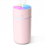 加湿器 卓上 小型 【2025新モデル・2段階加湿量調節】 卓上加湿器 超音波式 車用 350ml アロマ対応 除菌 静音 USB給電式 3種類LEDライト 5μmミスト 空焚きを防止 水漏れ防止 コンパクト おしゃれ 23時間使用可能 お手入れ簡単 次亜塩素酸水対応 省エネ 車 寝室 リビング オフィス 乾燥/花粉症対策 バッテリーなし 日本語説明書付き (pink)