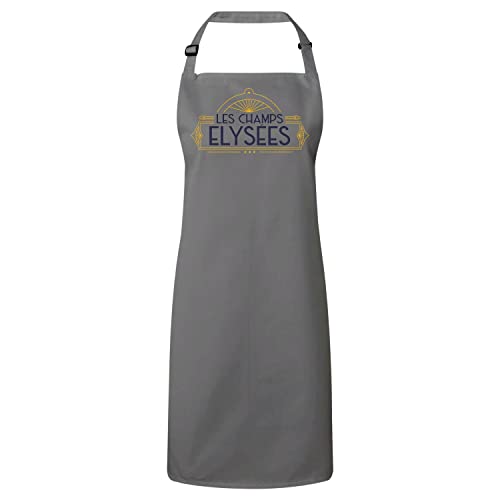 Tablier cuisine premium gris idéal pour cuisiner vos dîners parisiens avec élégance