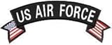 Sturgis-Mid-West US Air Force Patch top Rocker US Flag on Sides for Vest Jacket 10 inch