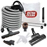 CENTRAL VACUUM CLEANING ACCESSORIES WITH 35' HOSE AND AIR DRIVEN POWER NOZZLE