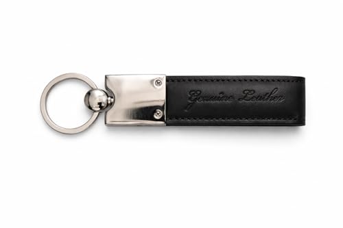 Image of Leather Strap Keychain, Embossed Logo Design, Durable Premium Key Ring for Bike Lovers & Gift Use
