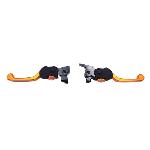 Guidon de moto anti-casse et leviers pliables orange pour cross Gasgas