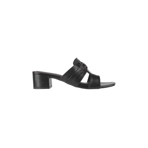 Image of Mochi Women Faux Leather Block Heel Slip-on Fashion Sandal