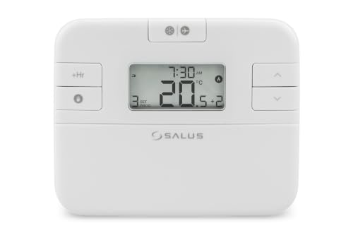 Salus RT510TX Plus Wireless Thermostat Replacement - Transmitter Only for RT510RF+ Systems Digital Programmable Room Thermostat 5/2 or 7 Day Scheduling
