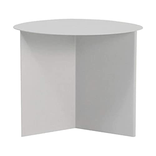 CXEGCCUF Mesa de Centro Redonda pequeña, Mesa Auxiliar Moderna y Sencilla, Mesa Auxiliar nórdica Minimalista, Mesa Central de Metal para Sala de Estar, Dormitorio, balcón y Oficina