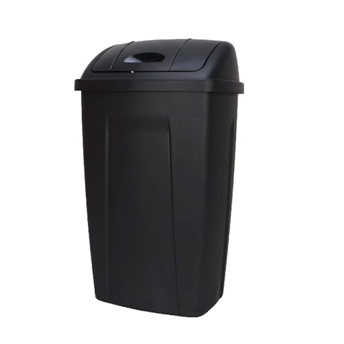 Caneca de basura rectangular negra para cocina 13 gal miniatura 6