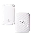 KIMROG Battery-Free Wireless Doorbell,No Batteries Needed,Easy Installation,600 FT Range, 38 Chimes, Adjustable Volume,Waterproof for Classroom,Home,Office,Villa (White)