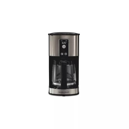 Image of Hamilton-Beach 12-Cup Programmable Coffee Maker, Hot & Iced Brew, Auto Pause, Easy Fill Reservoir, Adjustable Brew Strength, Glass Carafe, Dishwasher Safe, 950W, Drip Coffee Machine