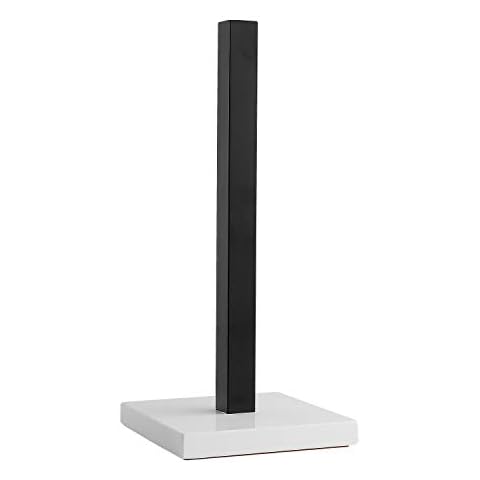 LUTAVOY Paper Towel Holders Kitchen Standing Paper Towel Roll Holders with Marble Base Copper Plated(KZ60Black&White) Cover