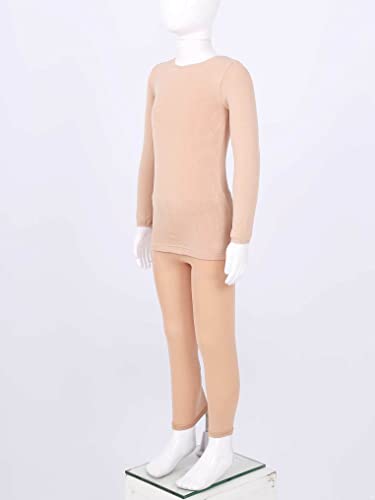 YEAHDOR Kids Boys Girls Fleece Lined Thermal Underwear Long John Set Gymnastics Ballet Dance Undergarments4