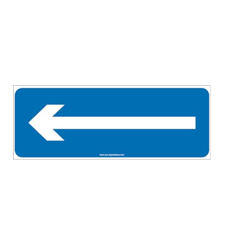 AUA SIGNALETIQUE - Panneau Parking flèche vers la gauche - 200x75 mm, PVC 1.5mm