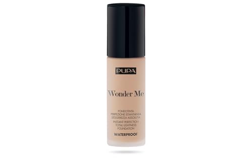 PUPA Milano Wonder Me Fond de teint Optimisateur Waterproof - 0 Medium Beige, Beige Moyen, 30 ml