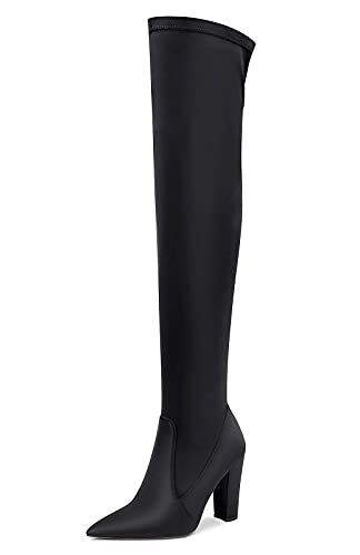 Bottes au-dessus du genou Femme à talon bloc 10CM NobleOnly