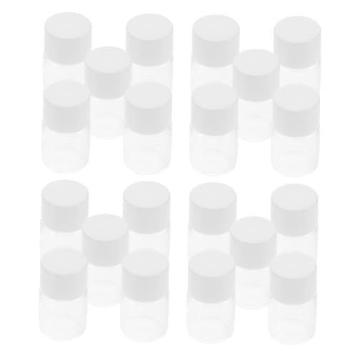 Ciieeo Globuli Tubes Empty 20pcs Small Plastic Bottles for Liquids Mini Lip Gloss Tubes