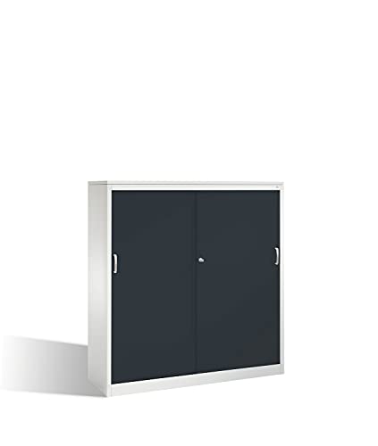 Akten-Sideboard Acurado mit Schiebetüren, 2 x 4 Ordnerhöhen, H1600xB1600xT500mm