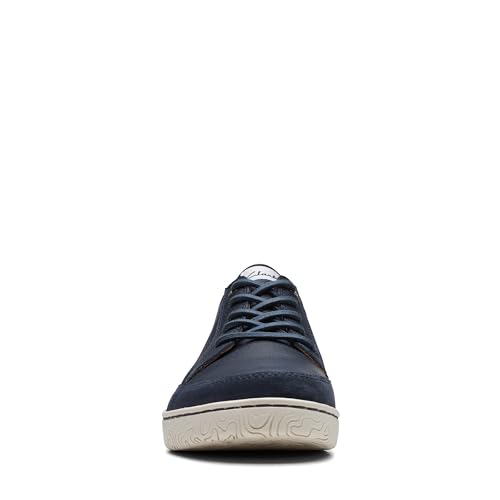 Image of Clarks Mens Clarks Hodson Lace Navy Leather Boat Shoe