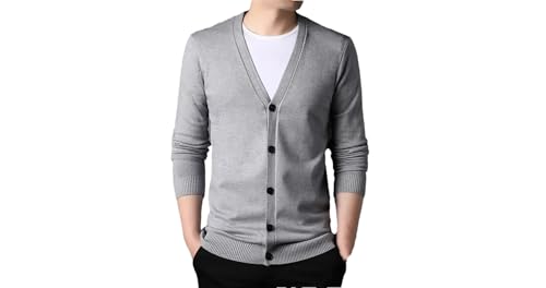 Casual Lightweight Button Down Knitted Cardigan Sweater Men's Vintage Striped Long Sleeve Cardigan Sweater