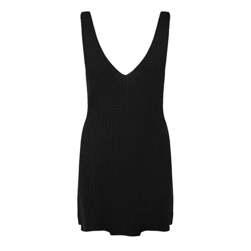 Image of Jack Wills Womens V Neck Mini Knitted Dress Black 10