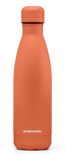 ANGVOOL Botella de agua aislada, verde, 500 ml