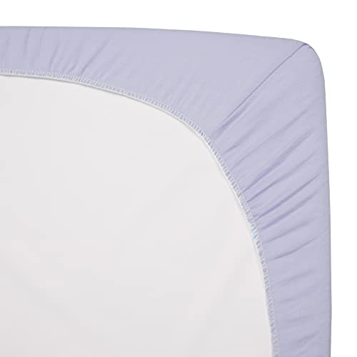 Image of TL Care Supreme Fitted Crib Sheet 28 inch x 52 inch, Enhanced Thickness for Soft, Breathable Neutral 100% Cotton Jersey Comfort, Lavender, for Boys and Girls (Pack of 2)