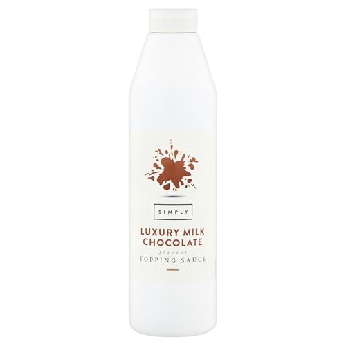 Simply Luxury Milk Chocolate Topping Sauce, Ready to Use Dessert Sauce for Ice Cream, Waffles, Pancakes, Coffee & Milkshakes (1 kg)