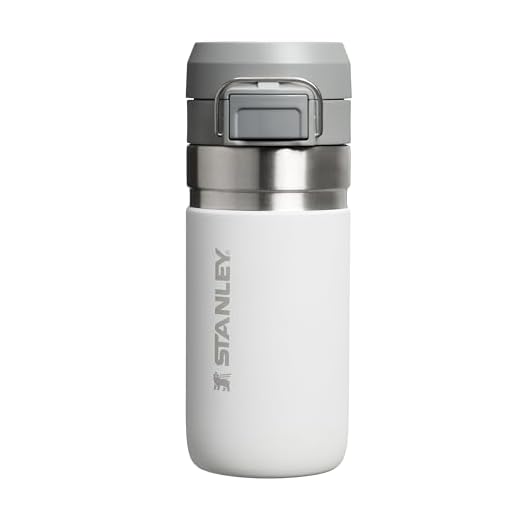STANLEY Quick Flip Botella Agua Acero Inoxidable 0.47L - Cantimplora Mantiene Frío 7 Horas - Anti-Fugas - Water Bottle Sin BPA - Compatible con Portavasos - Apta Para Lavavajillas - Frost